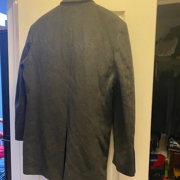 Men's W XLool Blend Dark Gray Overcoat - Size XL - Picture 2 of 3
